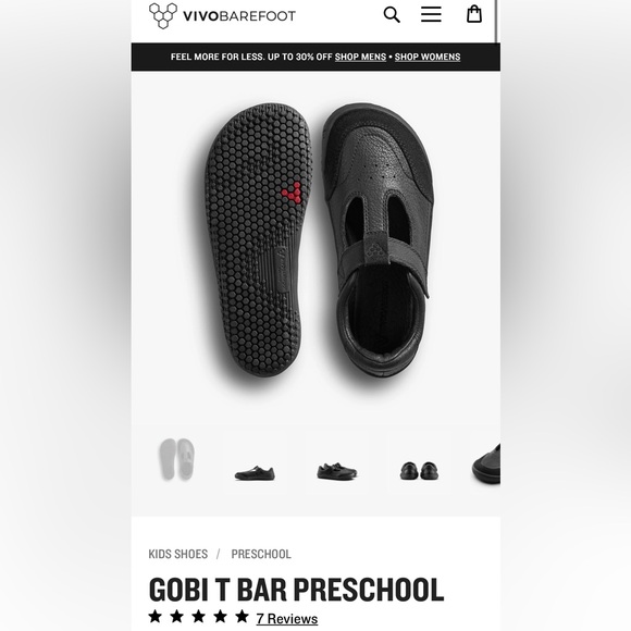 Vivo barefoot Gobi T bar leather shoe 11.5 Little kid NIB - Picture 4 of 6